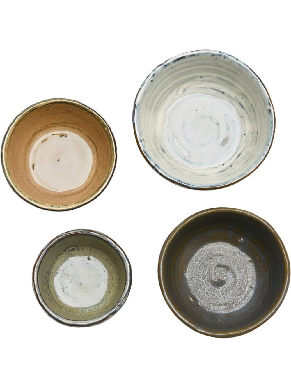 Set of 4 Stoneware Bowls with Reactive Glaze Finish - Stylish Kitchen Decor - Picture 6 of 9